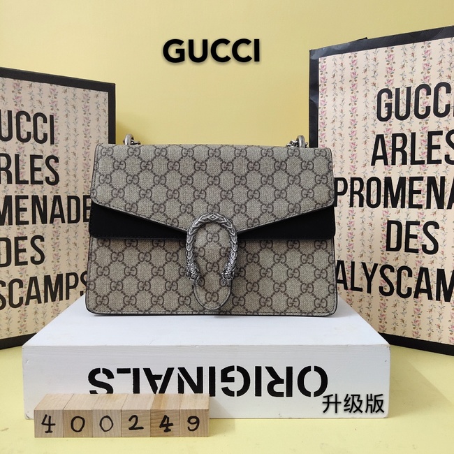Gucci Leather Double Flap Pocket Crossbody Bag Code:400249