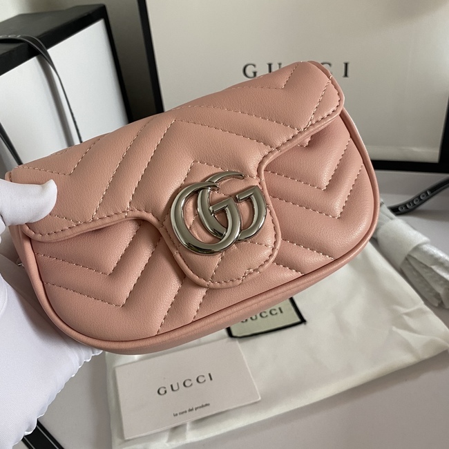 Gucci Calfskin Silver Hardware Crossbody Bag Code:476433