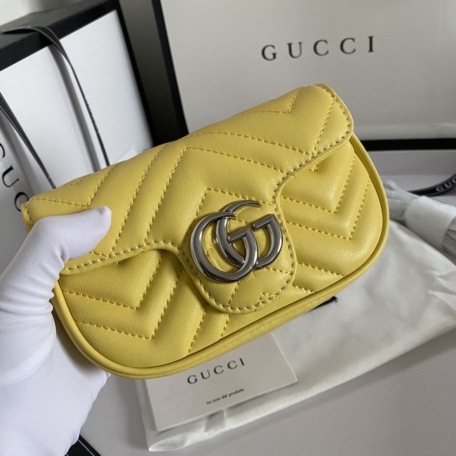 Gucci Calfskin Silver Hardware Crossbody Bag Code:476433