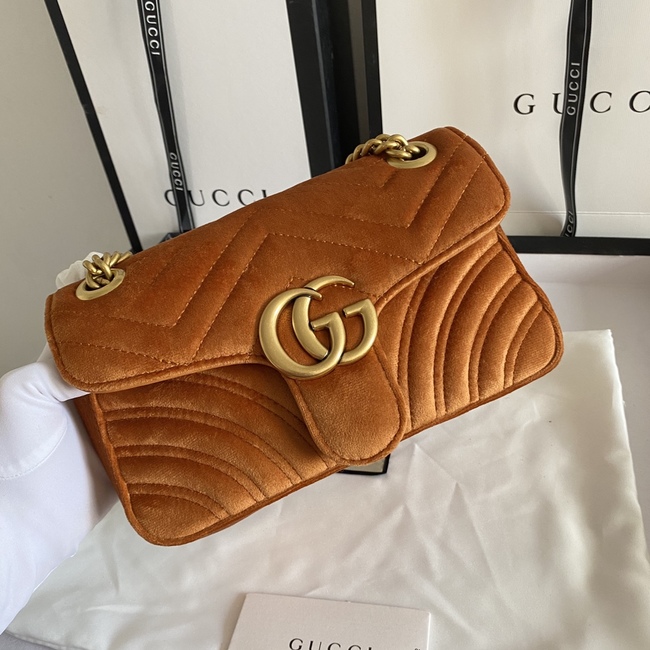 Gucci Bronze Logo Double G Crossbody Bag Code:446744