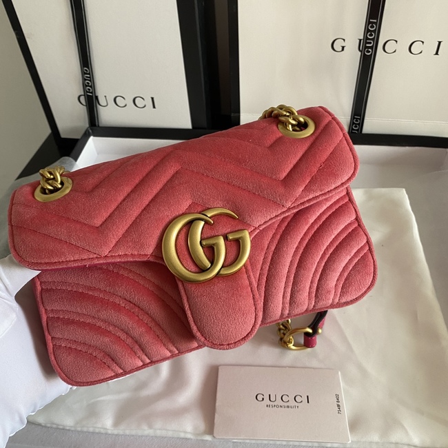 Gucci Bronze Logo Double G Crossbody Bag Code:446744