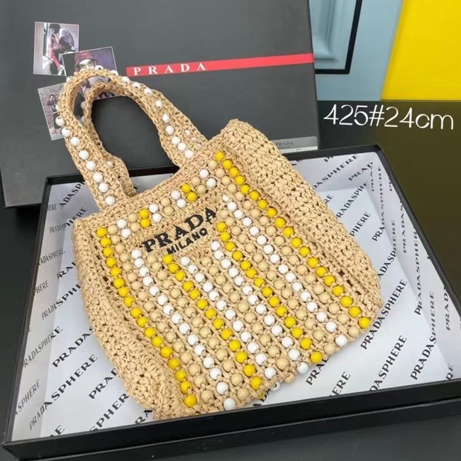 Prada Woven Design Tote Bag