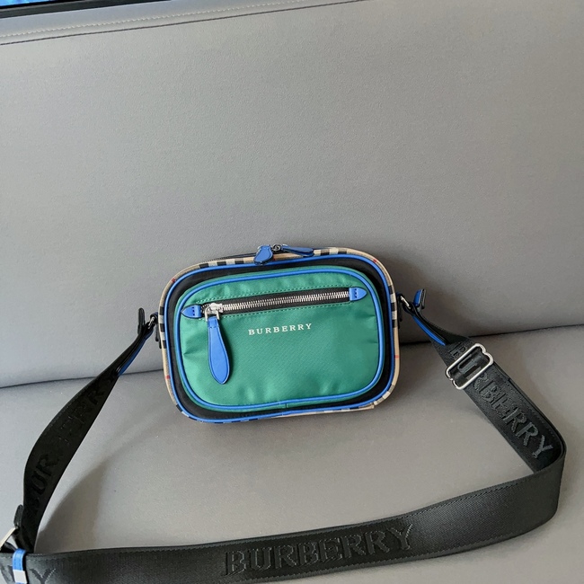 Burberry Plaid Canvas Crossbody Bag