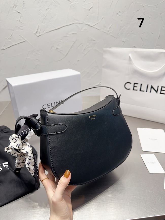 Celine Calfskin Zippered Shoulder Bag