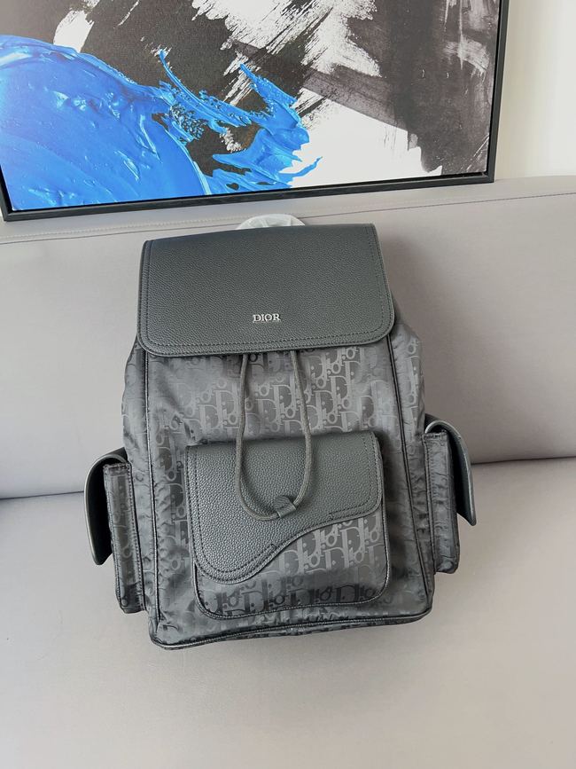 Dior Nylon Printed Saddle Backpack