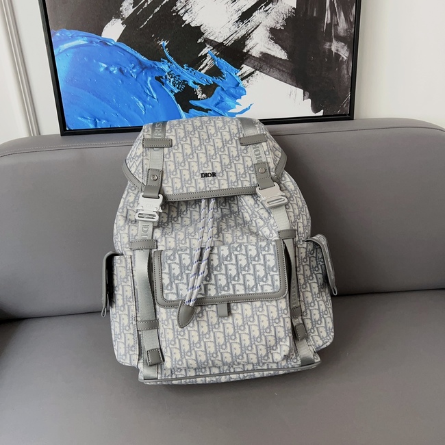 Dior Diamond Flap Drawstring Backpack