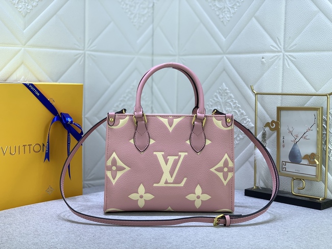 Louis Vuitton Onthego Tote Bag Code: M45659黑印45654白印45779杏印45653全黑45660玫红45779全杏迷你号