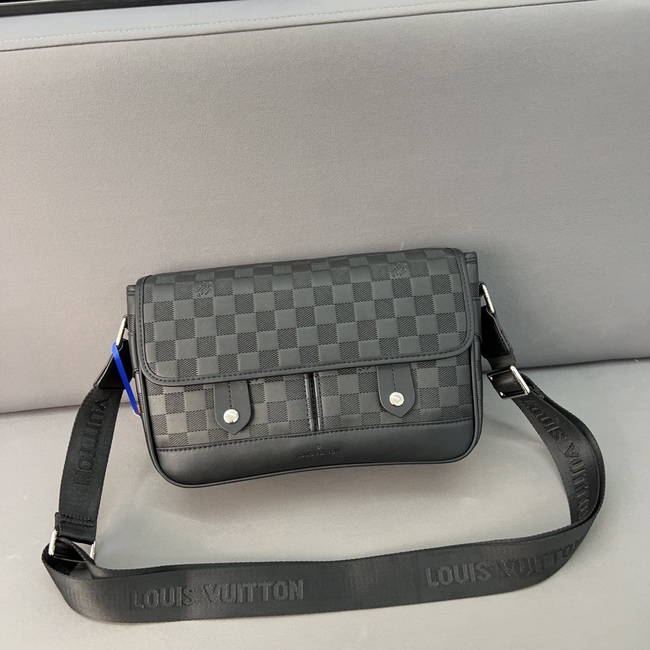 Louis Vuitton Leather Flap Messenger Bag