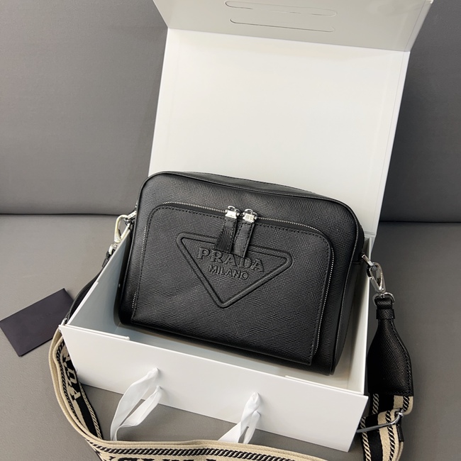 Prada Prada Triangle Leather Messenger Bag