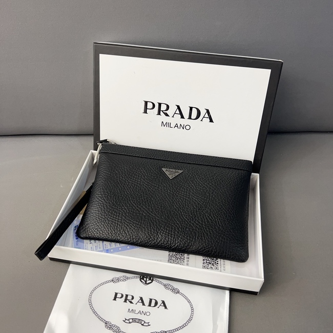 Prada Men S Leather Clutch Bag