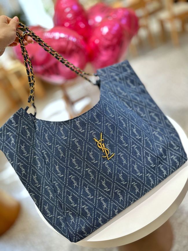 Yves Saint Laurent New Denim Chain Tote Bag