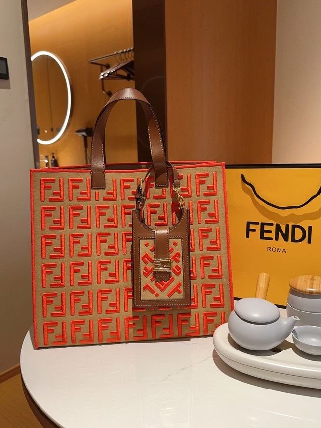 Fendi Jacquard Tote Bag