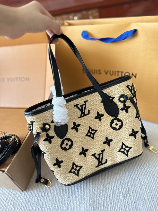 Louis Vuitton 23 Years New Straw Mini Shopping Bag