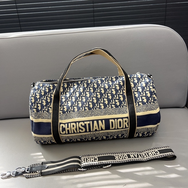 Dior Original Fabric Embroidered Travel Bag