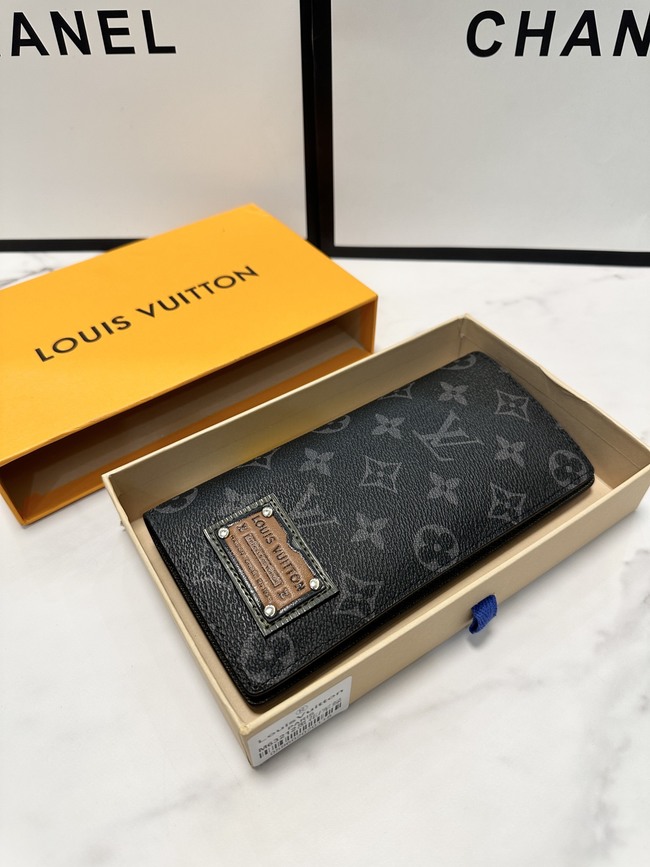 Louis Vuitton Men S Long And Short Double Fold Cowhide Wallet