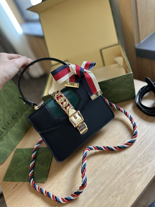Gucci Sylvie Series Navy Bag 