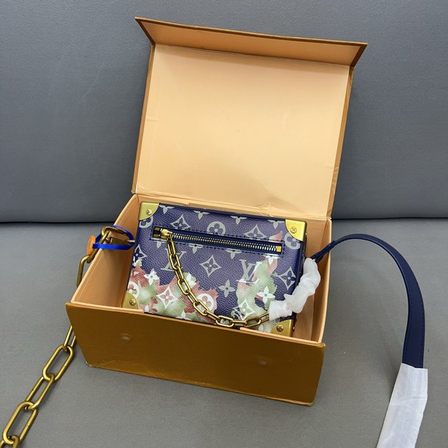 Louis Vuitton Mini Soft Trunk Embossed Chain Box Bag 