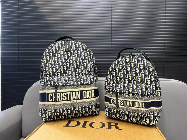 Dior Oblique Jacquard Cd Embroidered Backpack 