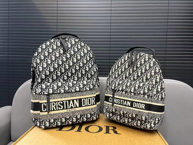 Dior Oblique Jacquard Cd Embroidered Backpack 