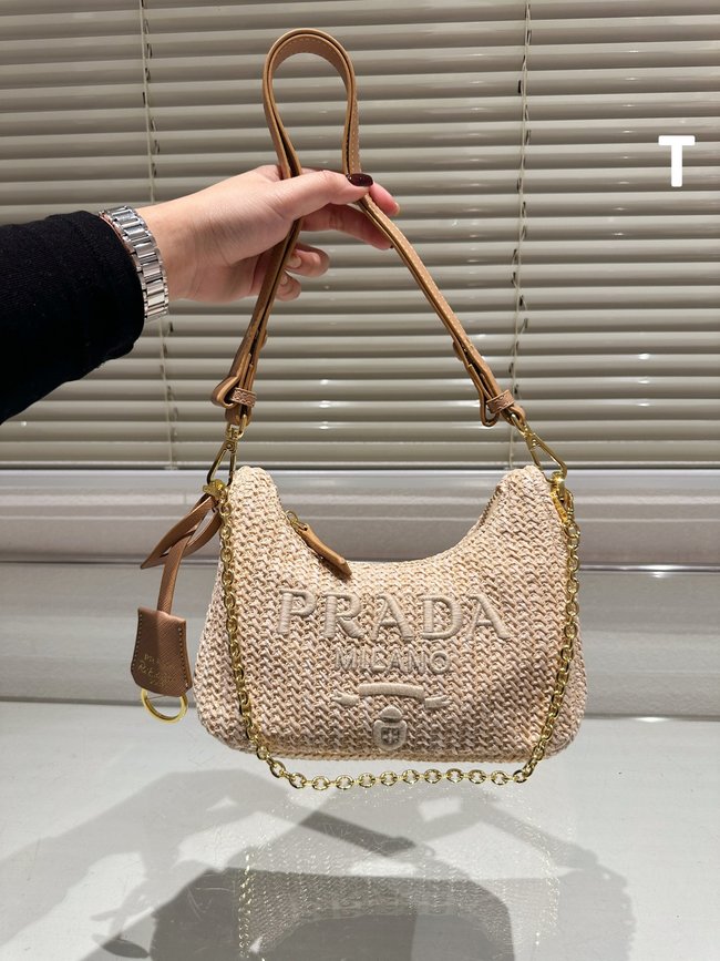 Prada Hobo Straw Armpit Bag 
