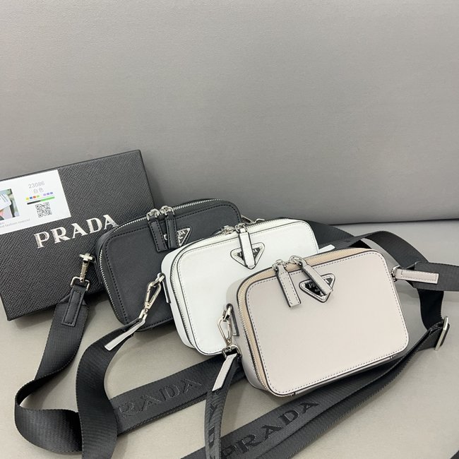 Prada Brique Cross Pattern Camera Bag 