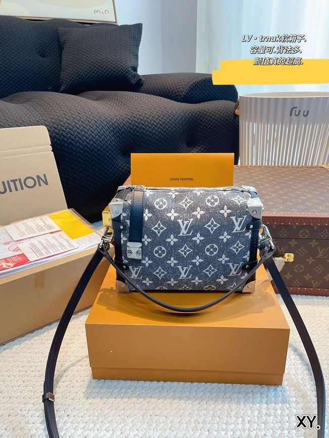 Louis Vuitton Denim Classic Print Crossbody Bag 