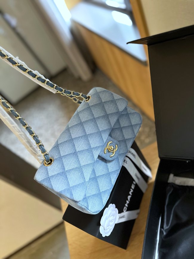 Chanel Original Custom Denim Crossbody Bag 