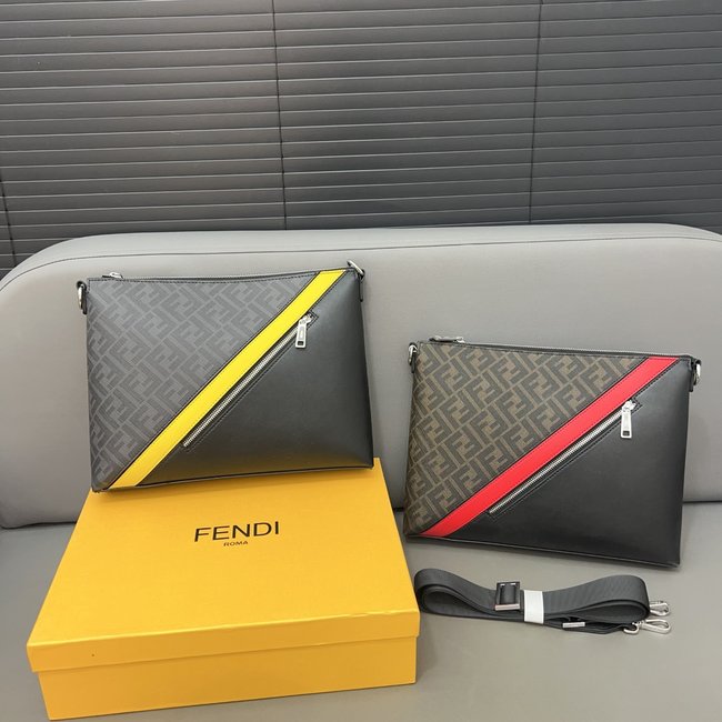 Fendi Printed Cowhide Clutch Bag 