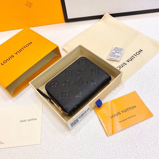 Louis Vuitton Diamond Pattern Zipper Coin Purse 